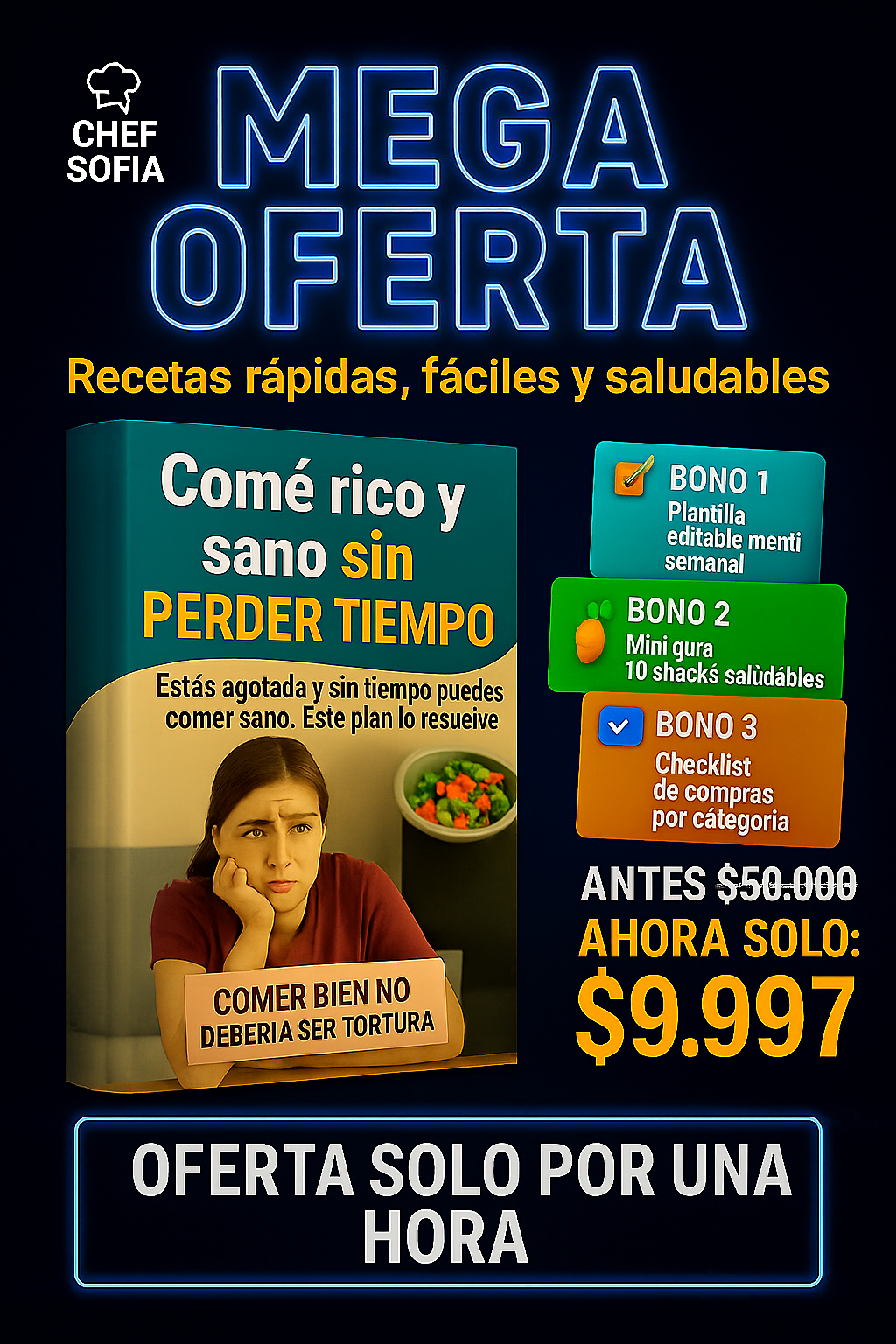 Ebook: Come rico y sano Sin perder tiempo